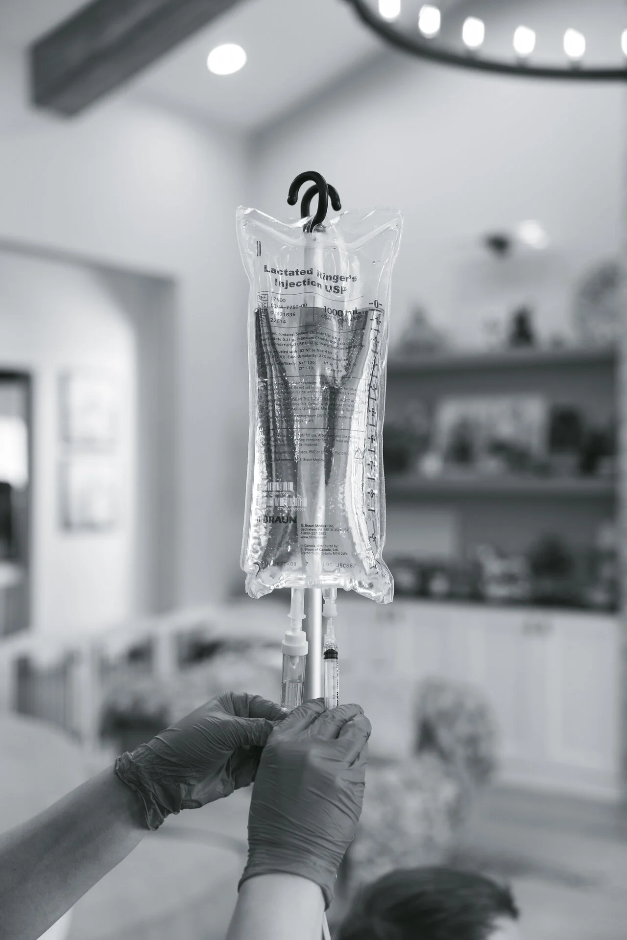 Professional IV therapy setup at Phoenix home by IV Revival