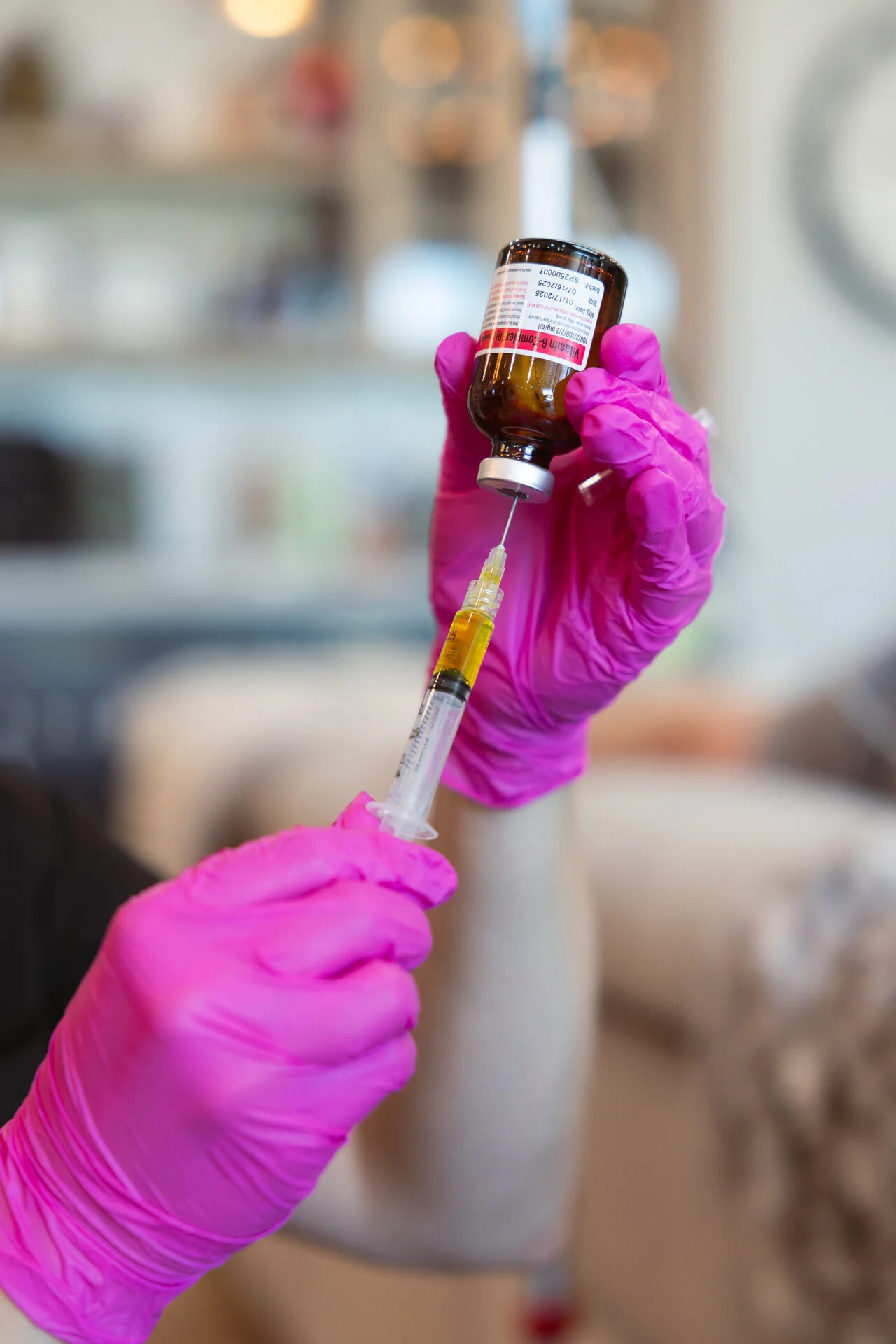 IV Revival nurse setting up hydration IV in Phoenix home